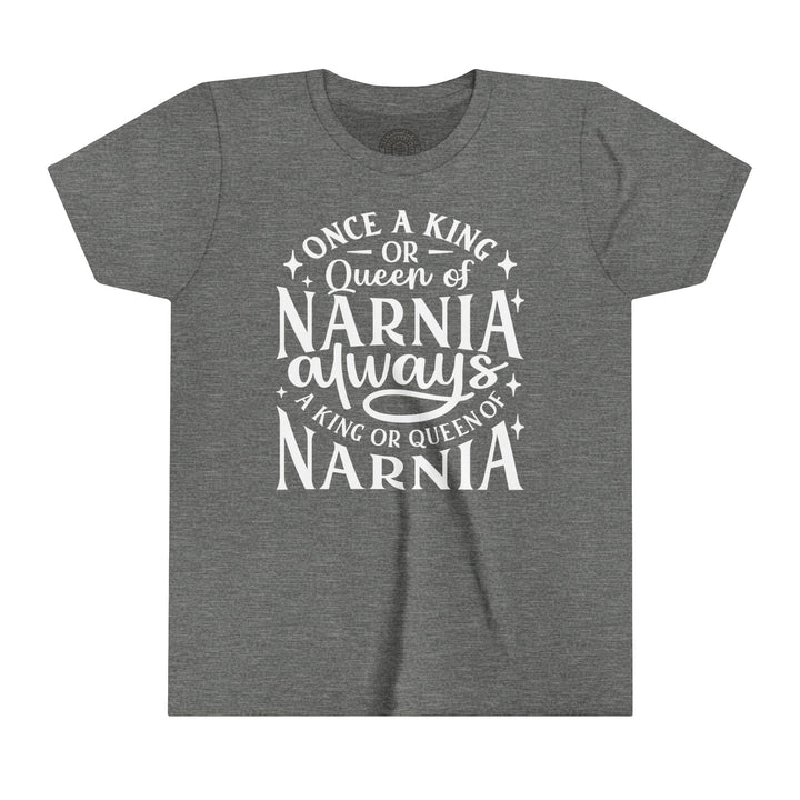 King or Queen Narnia Youth T-Shirt Kids clothes Deep Heather S 