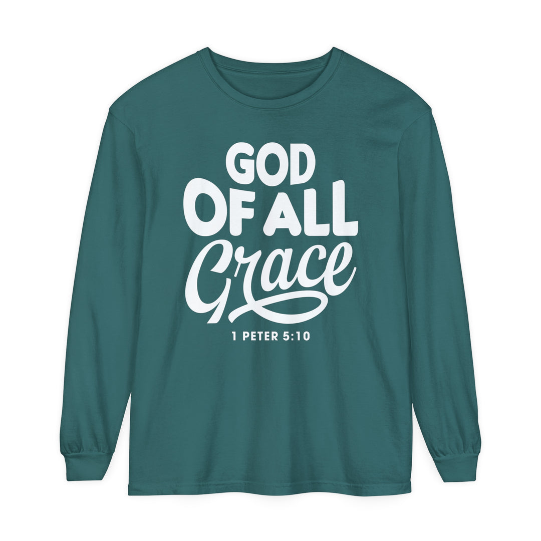 God of All Grace Long Sleeve Shirt Long-sleeve Blue Spruce S 