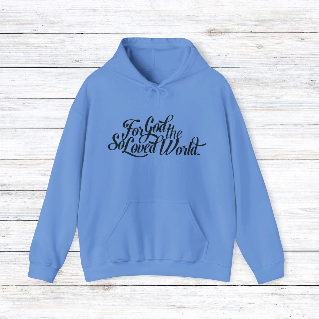 God So Loved Hoodie Hoodie Carolina Blue S 