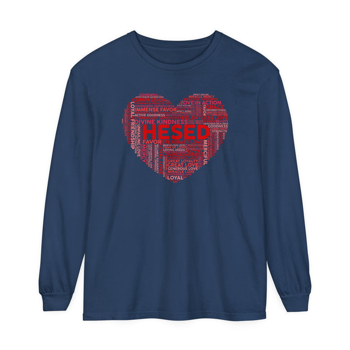 Hesed Heart Cloud Long Sleeve Shirt Long-sleeve Midnight S 