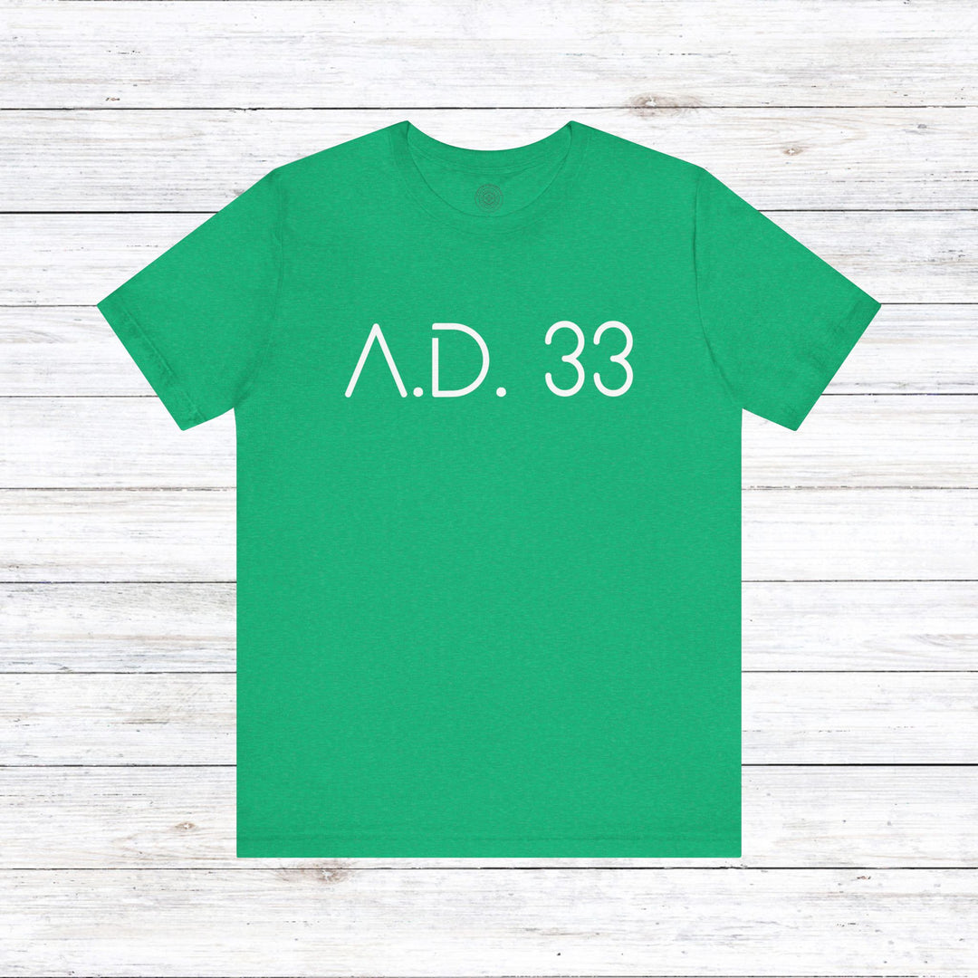 AD 33 Unisex T-Shirt T-Shirt Heather Kelly S 