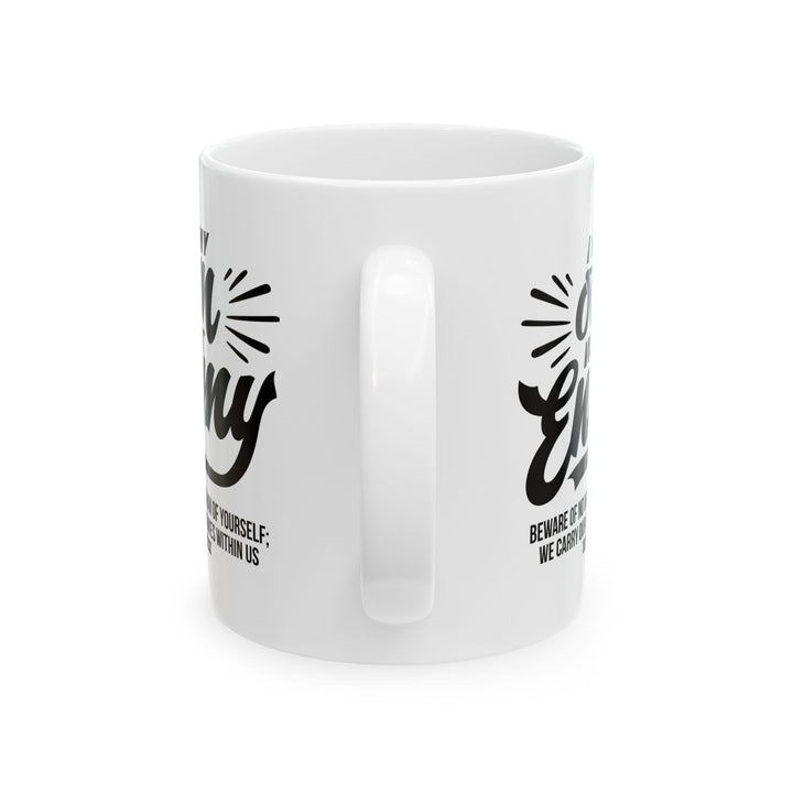 Christian Coffee Mug Worst Enemy Ceramic Mug   