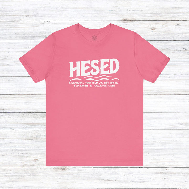 Hesed Exceptional Favor Unisex T-Shirt T-Shirt Charity Pink S 