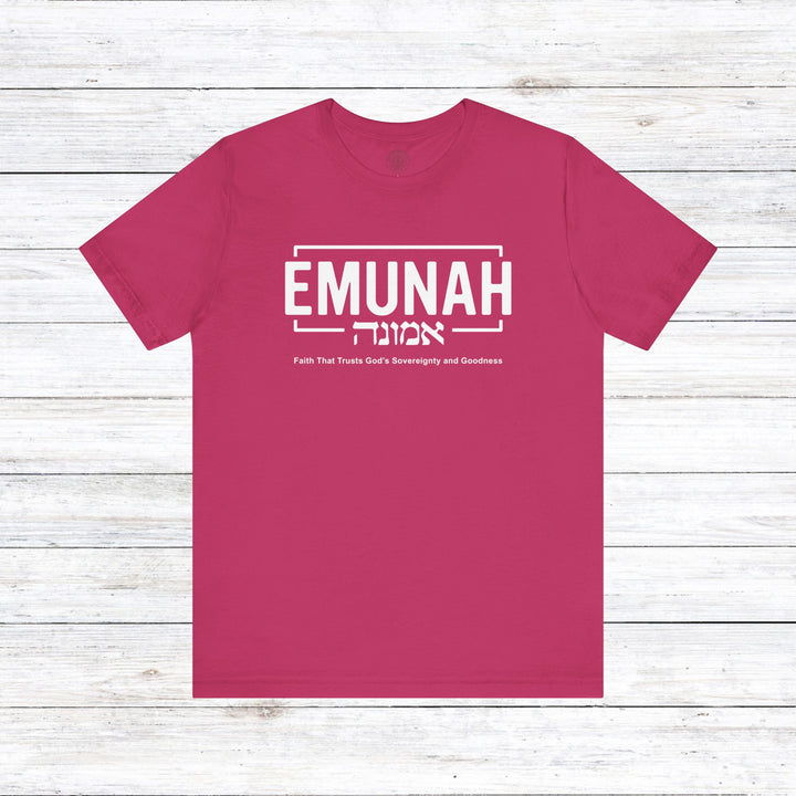 Emunah Faith That Trusts Unisex T-Shirt T-Shirt Berry S 