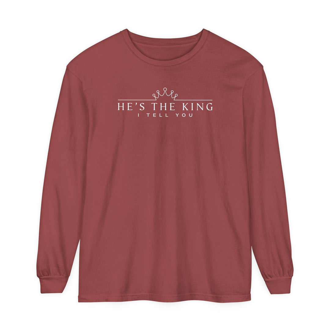 He's The King Long Sleeve Shirt Long-sleeve Brick S 