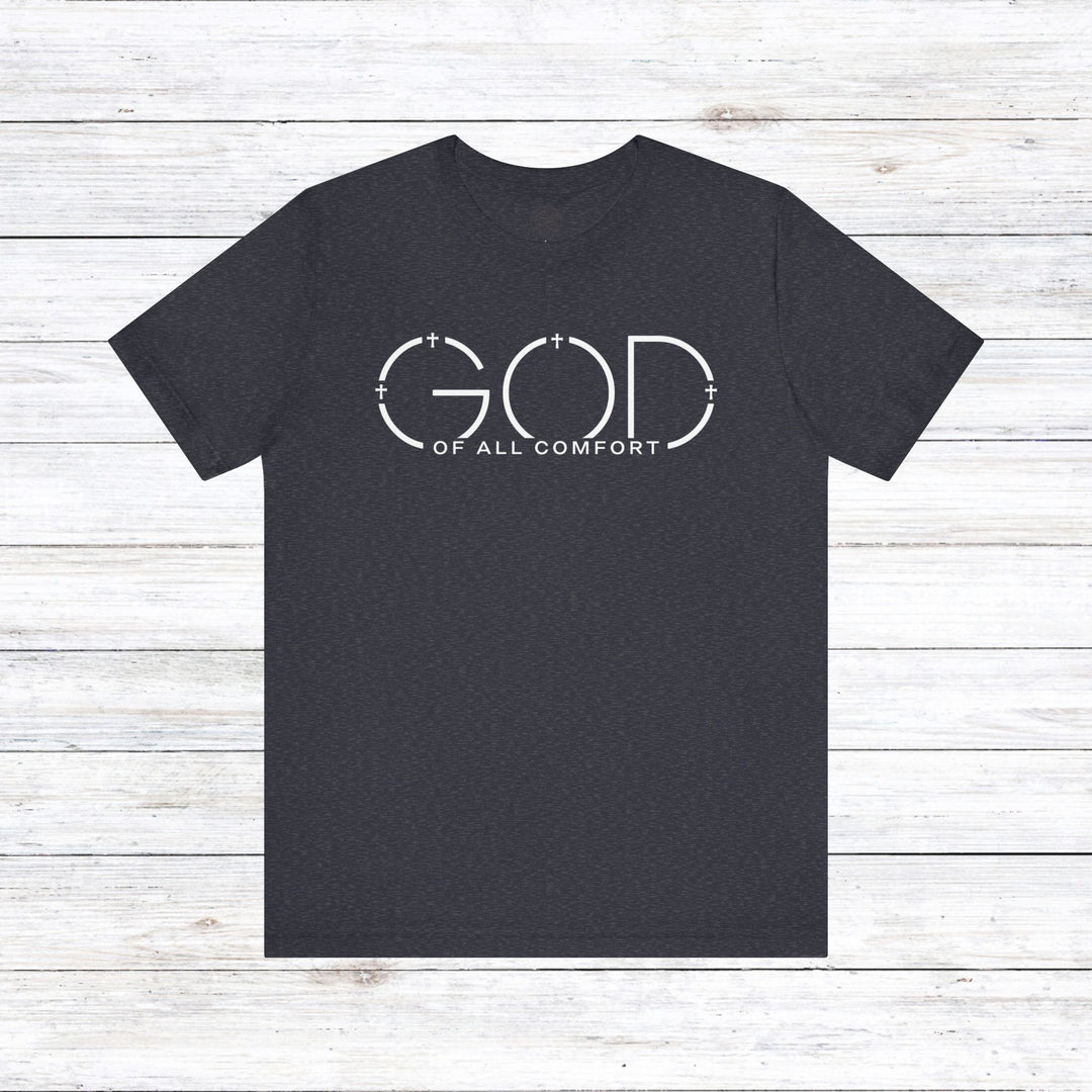 God of All Comfort Unisex T-Shirt T-Shirt Heather Navy S 