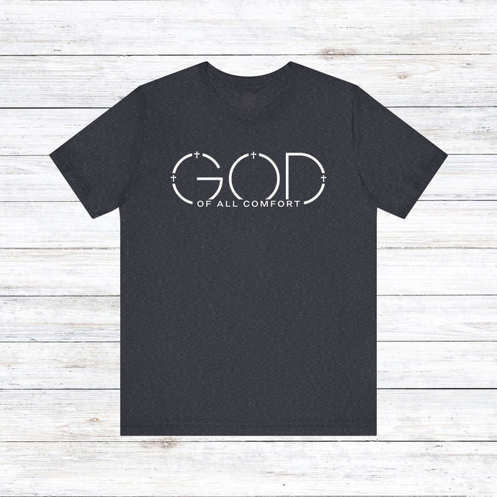 God of All Comfort Unisex T-Shirt T-Shirt Heather Navy S 