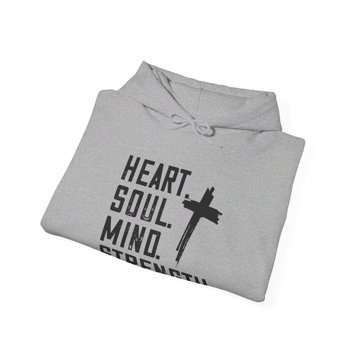 Heart Soul Mind Strength Cross Hoodie Hoodie   