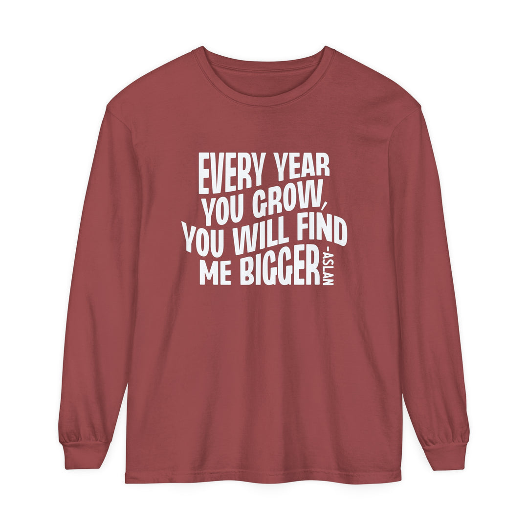 Every Year You Grow Long Sleeve Shirt Long-sleeve Brick S 