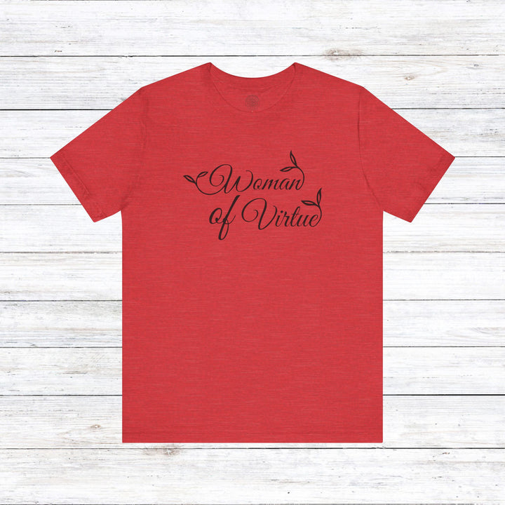 Woman of Virtue Unisex T-Shirt T-Shirt Heather Red S 