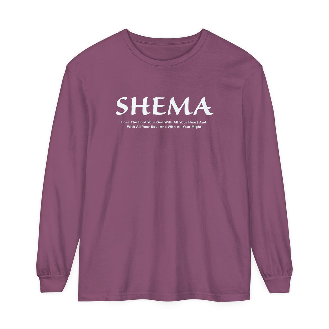 Shema Love The Lord Long Sleeve Shirt Long-sleeve Berry S 