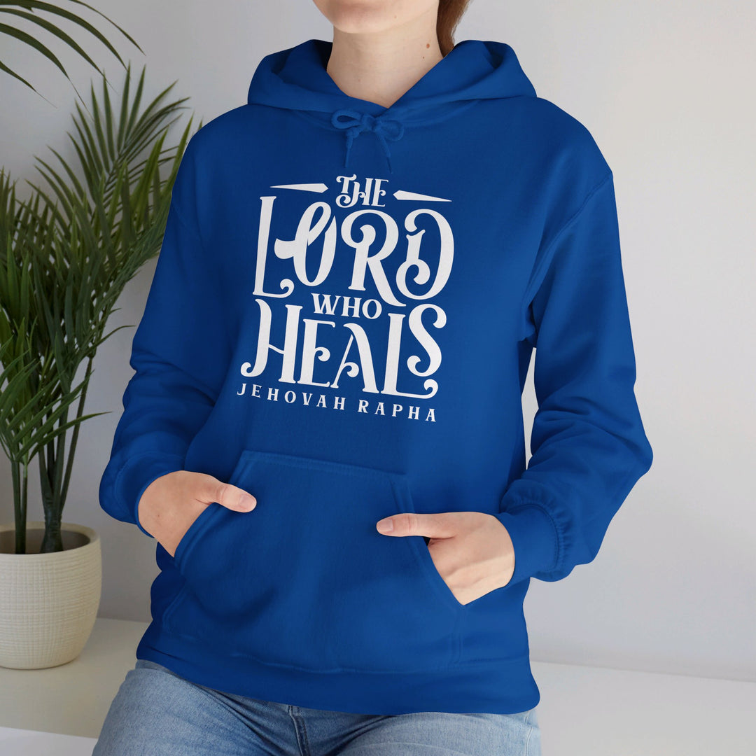 The Lord Who Heals (White Script) Hoodie Hoodie   