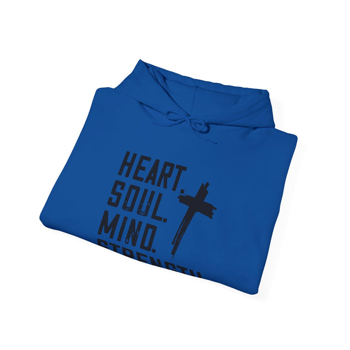 Heart Soul Mind Strength Cross Hoodie Hoodie   