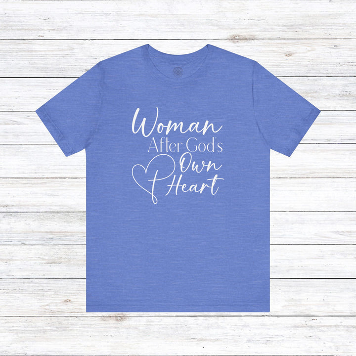 Woman After God's Own Heart Unisex T-Shirt T-Shirt Heather Columbia Blue S 