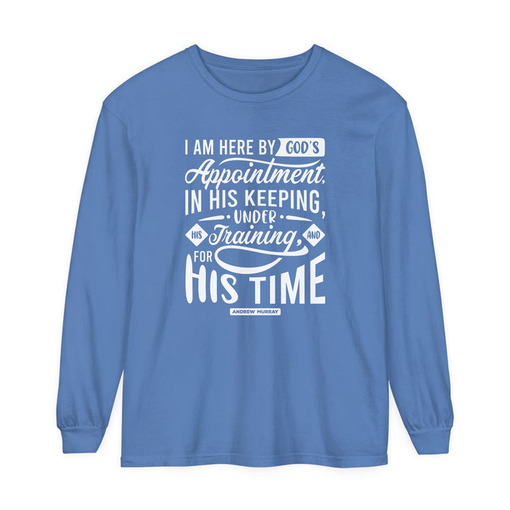 His Time Long Sleeve Shirt Long-sleeve Flo Blue S 