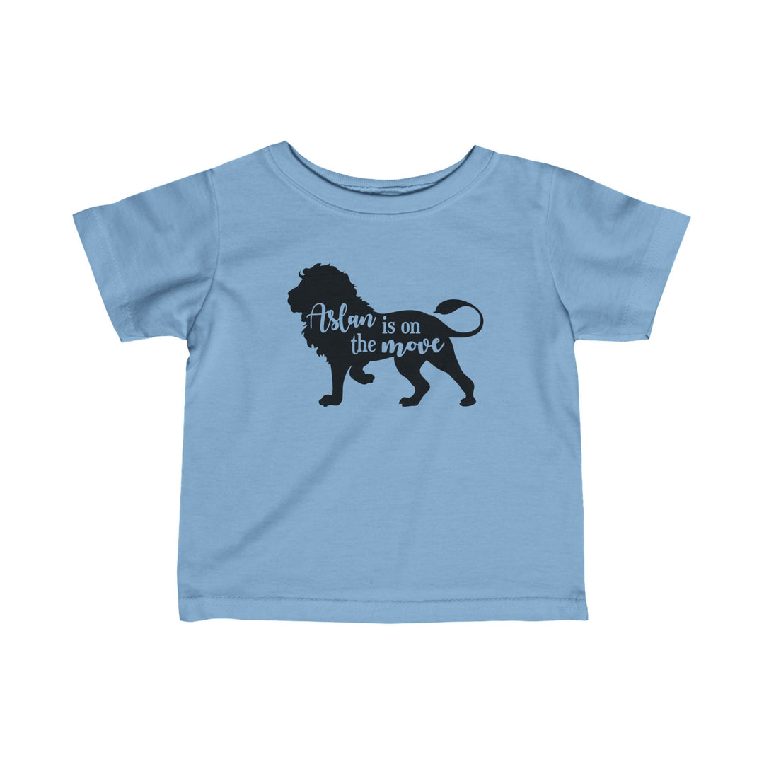 Aslan Is On The Move Baby Tee Kids clothes Light Blue 6M 