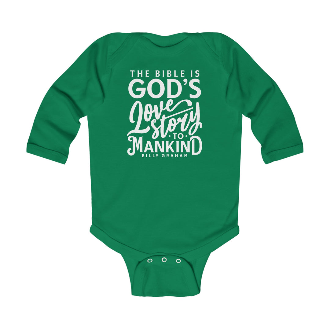 God's Love Story Infant Long Sleeve Bodysuit Kids clothes Kelly NB (0-3M) 