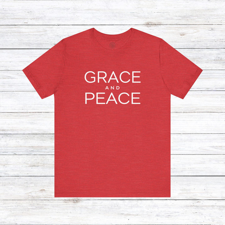 Grace and Peace Unisex T-Shirt T-Shirt Heather Red S 