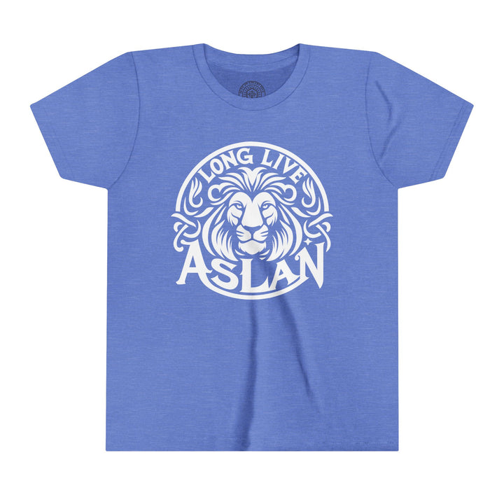 Long Live Aslan Youth T-shirt Kids clothes Heather Columbia Blue S 