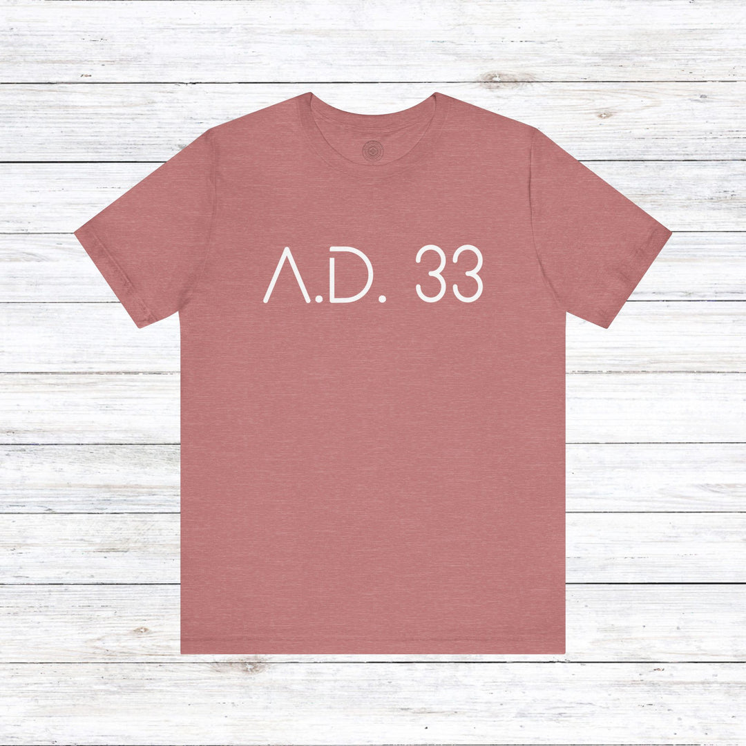 AD 33 Unisex T-Shirt T-Shirt Heather Mauve S 