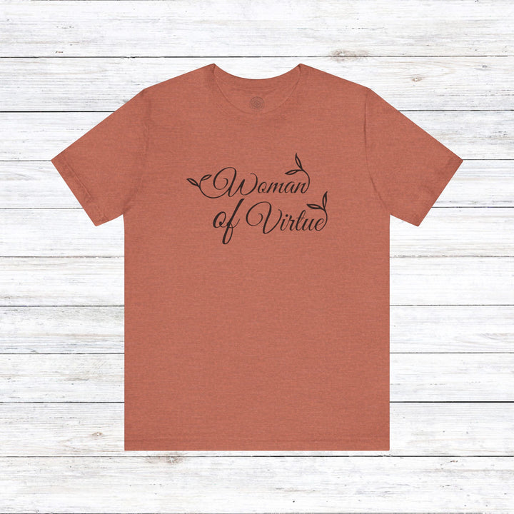 Woman of Virtue Unisex T-Shirt T-Shirt Heather Clay S 