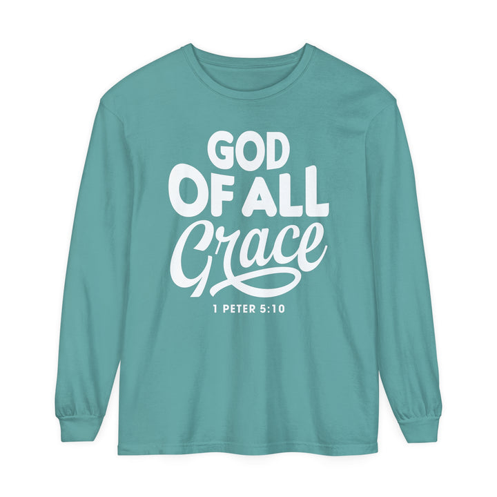 God of All Grace Long Sleeve Shirt Long-sleeve Seafoam S 