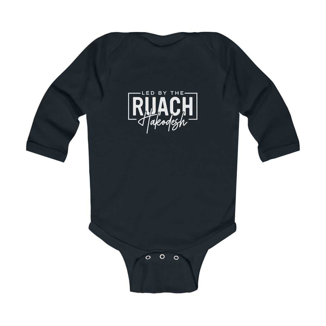 Led By Ruach Hakodesh Infant Long Sleeve Bodysuit Kids clothes Black NB (0-3M) 