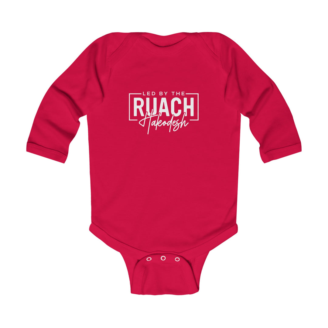 Led By Ruach Hakodesh Infant Long Sleeve Bodysuit Kids clothes Red NB (0-3M) 