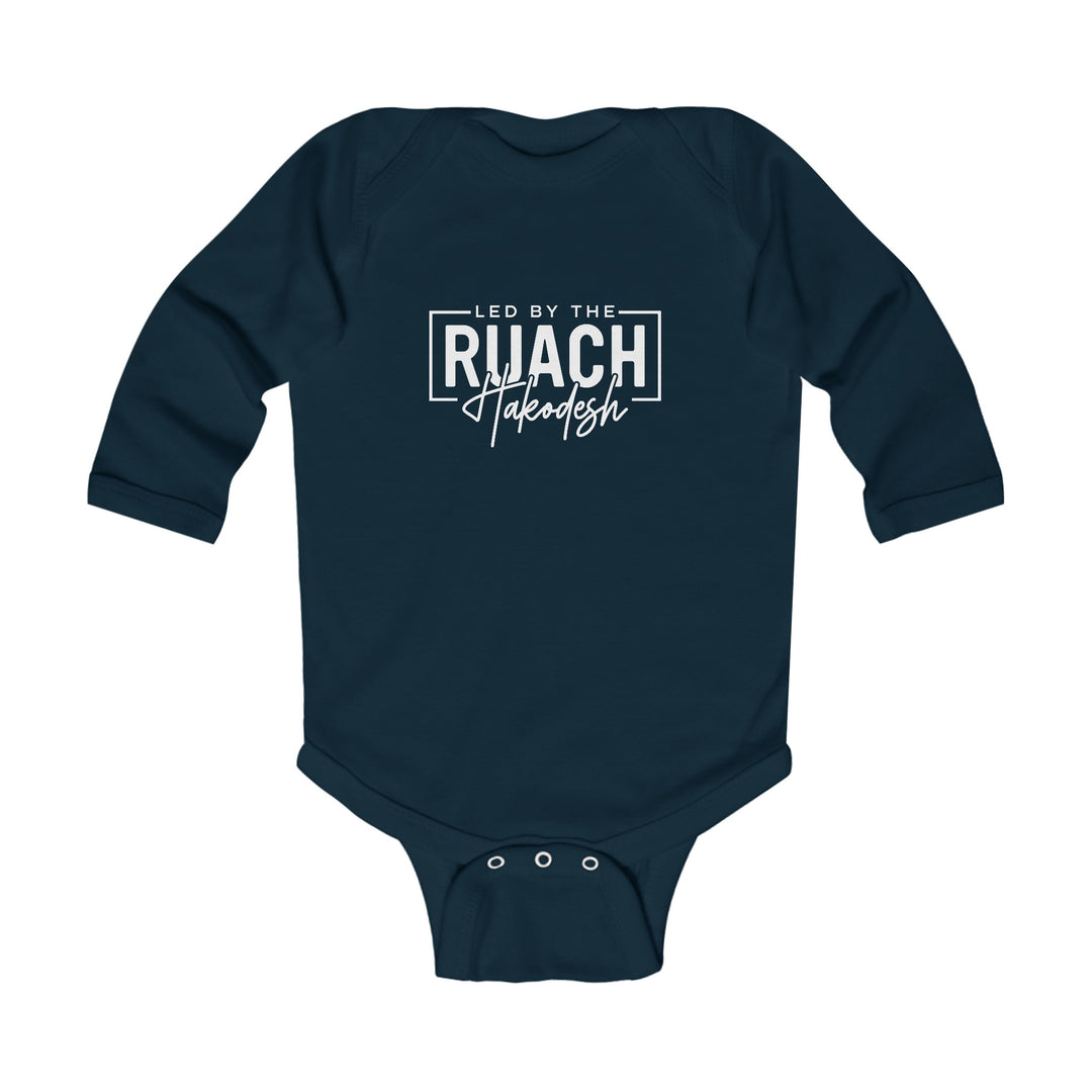 Led By Ruach Hakodesh Infant Long Sleeve Bodysuit Kids clothes Navy NB (0-3M) 