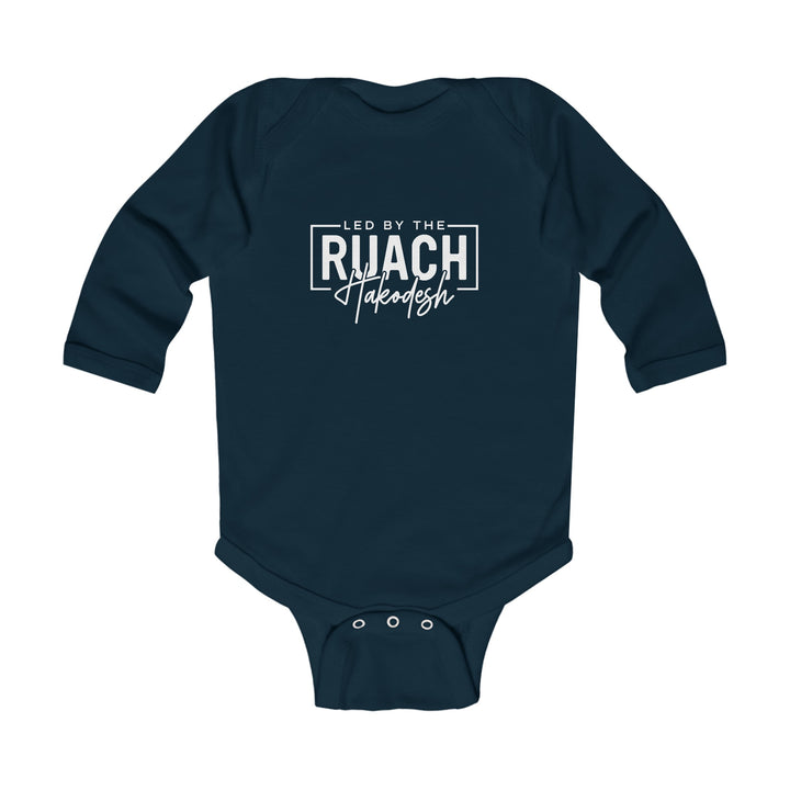 Led By Ruach Hakodesh Infant Long Sleeve Bodysuit Kids clothes Navy NB (0-3M) 