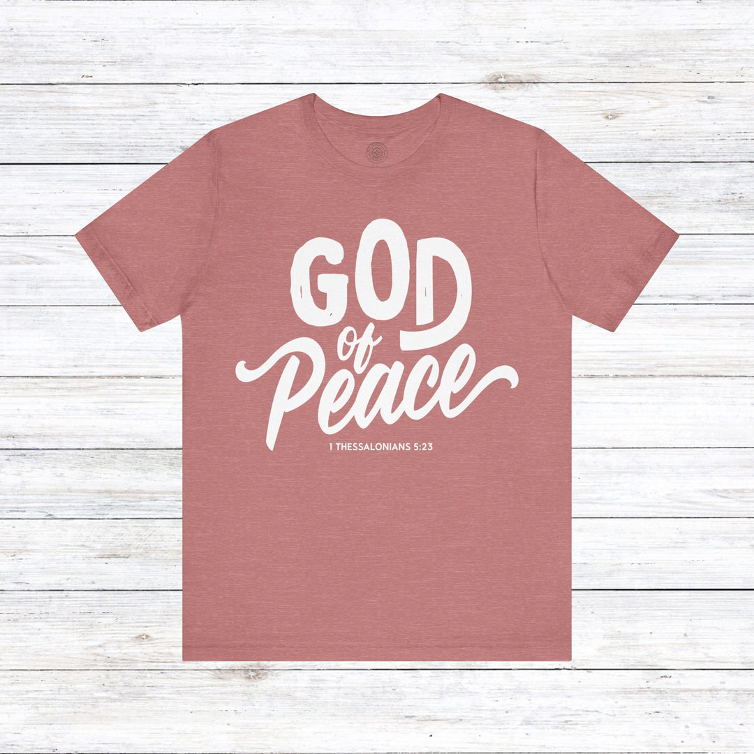 God of Peace Unisex T-Shirt T-Shirt Heather Mauve S 