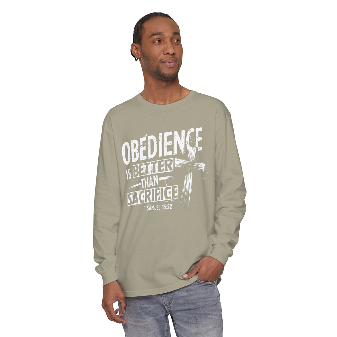 Obedience Is Better Cross Long Sleeve Shirt Long-sleeve   