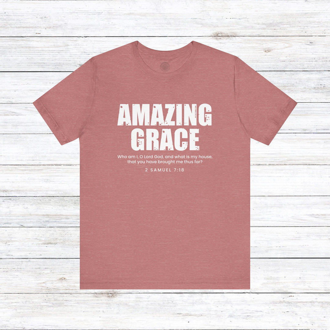 Amazing Grace Unisex T-Shirt T-Shirt Heather Mauve S 