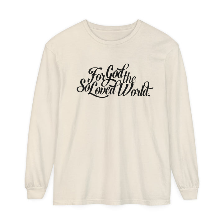 God So Loved Long Sleeve Shirt Long-sleeve Ivory S 