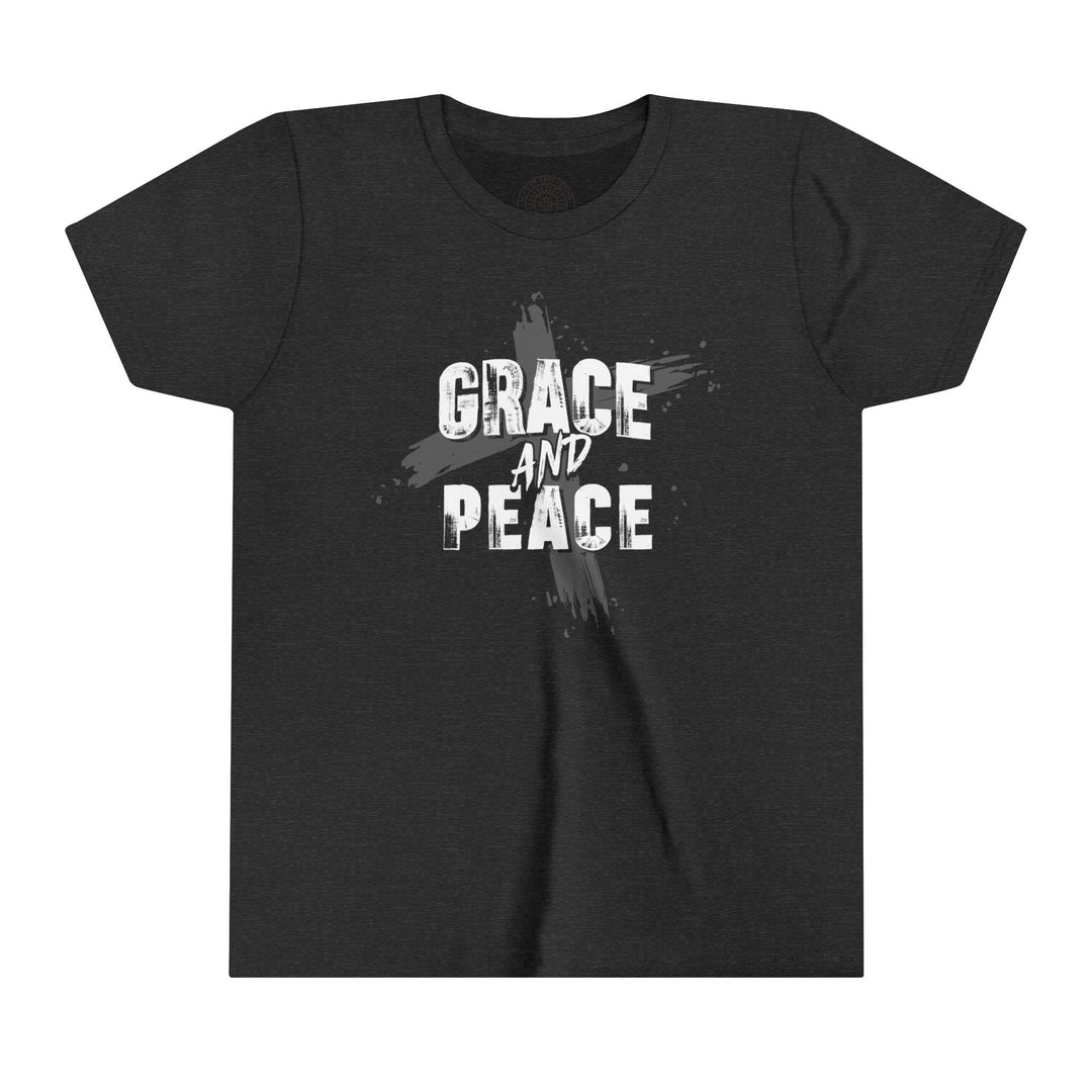 Grace and Peace Youth T-shirt Kids clothes Dark Grey Heather S 