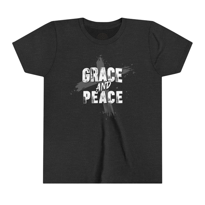 Grace and Peace Youth T-shirt Kids clothes Dark Grey Heather S 