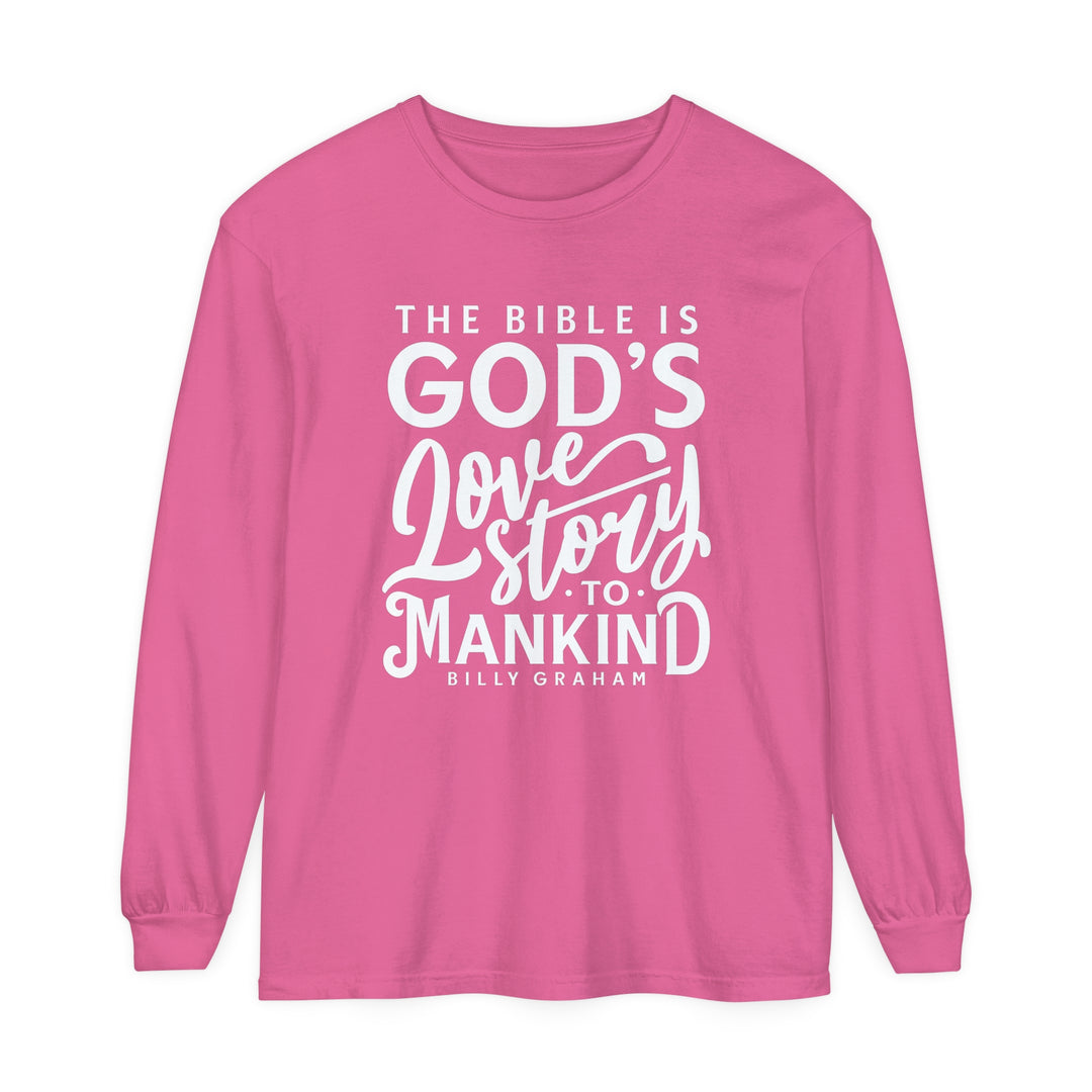 God's Love Story Long Sleeve Shirt Long-sleeve Crunchberry S 