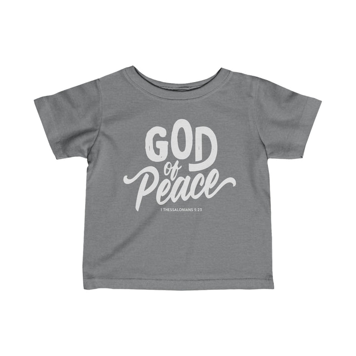 God of Peace Baby Tee Kids clothes Granite Heather 6M 