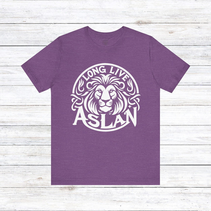 Long Live Aslan Unisex T-Shirt T-Shirt Heather Team Purple S 