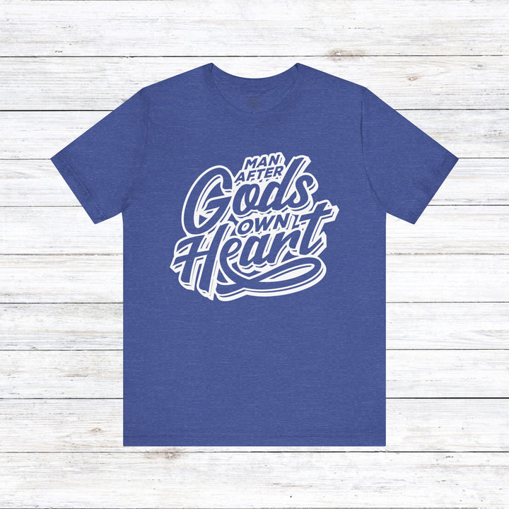 Man After God's Own Heart Unisex T-Shirt T-Shirt Heather True Royal S 