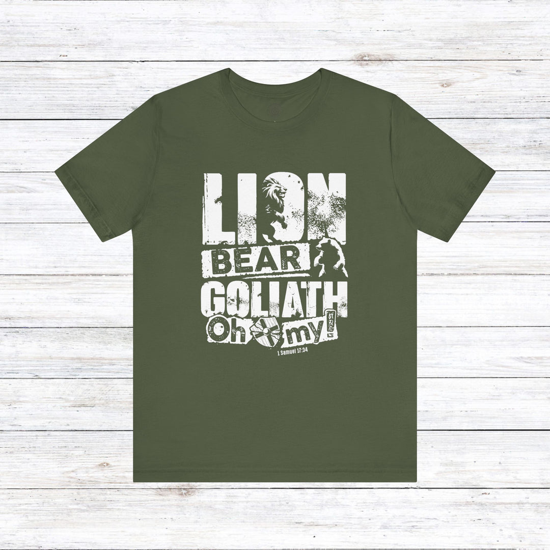 Lion, Bear, Goliath Unisex T-Shirt T-Shirt Military Green S 