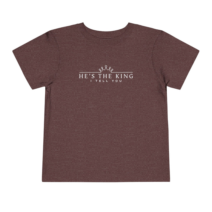 He's The King Toddler Tee Kids clothes Heather Maroon 2T 