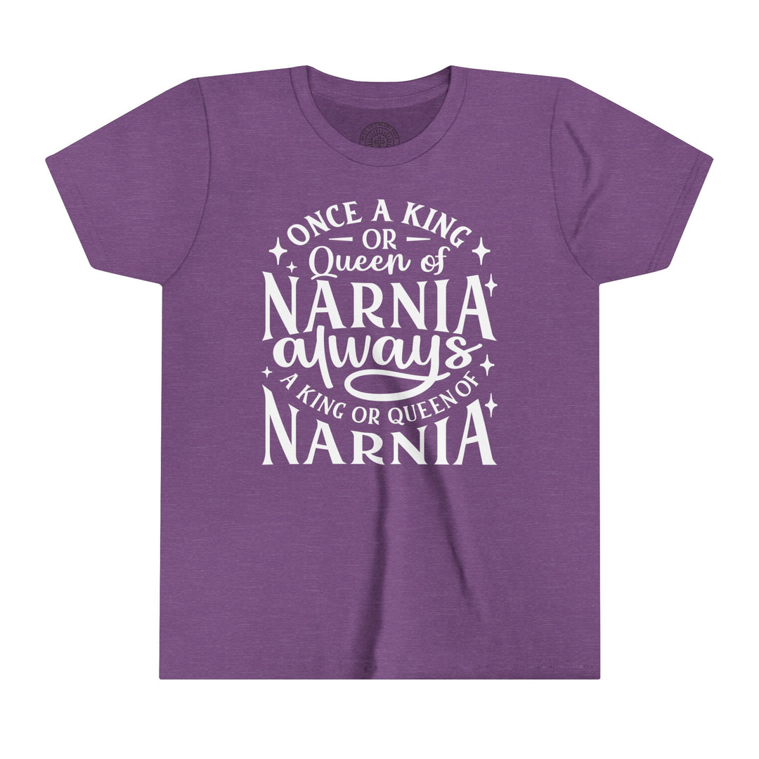 King or Queen Narnia Youth T-Shirt Kids clothes Heather Team Purple S 