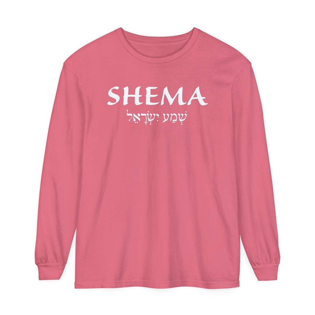 Shema Hebrew Long Sleeve Shirt Long-sleeve Watermelon S 