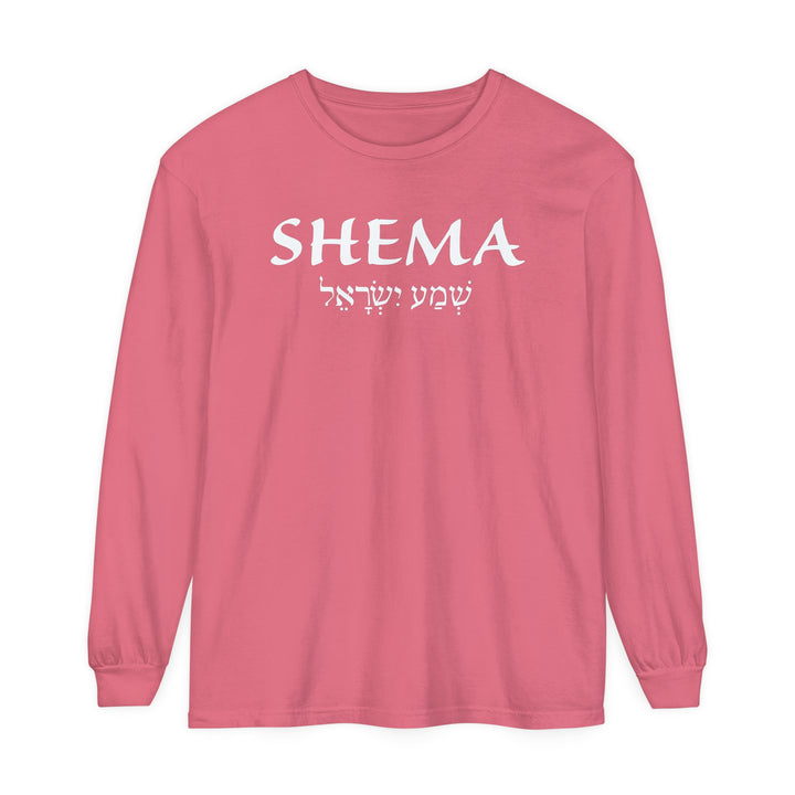 Shema Hebrew Long Sleeve Shirt Long-sleeve Watermelon S 