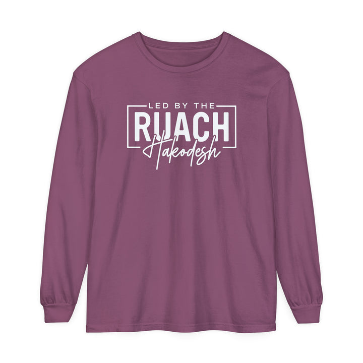 Led By Ruach Hakodesh Long Sleeve Shirt Long-sleeve Berry S 