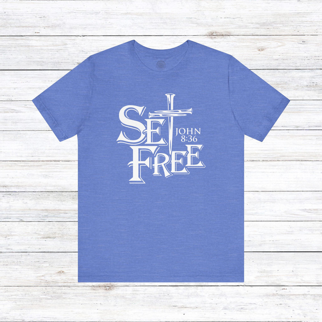 Set Free Unisex T-Shirt T-Shirt Heather Columbia Blue S 