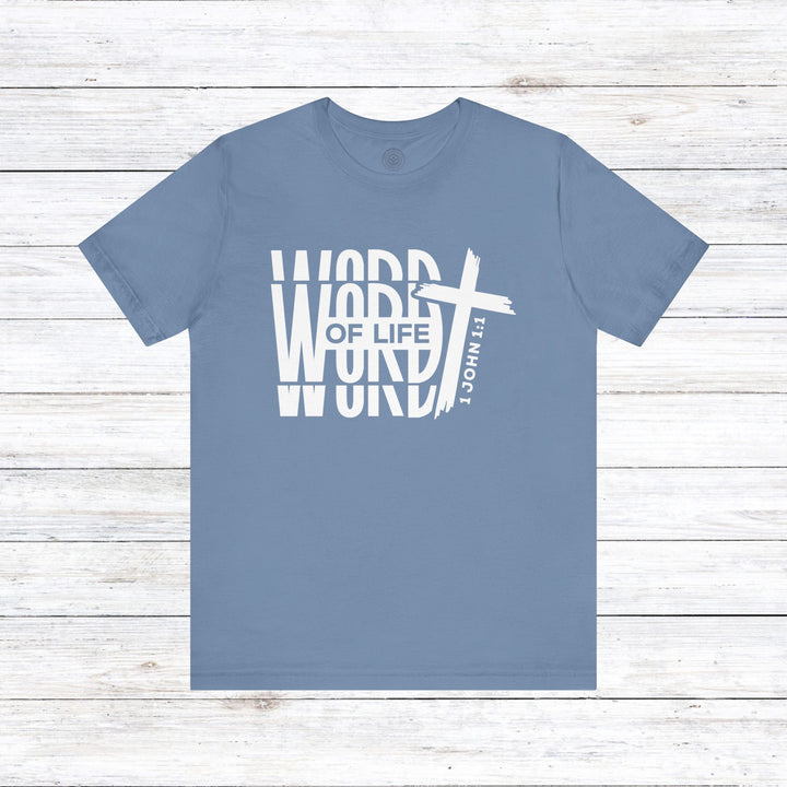 Word of Life Unisex T-Shirt T-Shirt Steel Blue S 