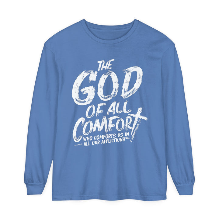 God of All Comfort Long Sleeve Shirt Long-sleeve Flo Blue S 