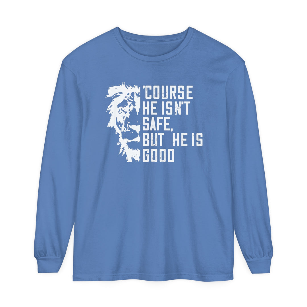 'Course He Isn't Safe Long Sleeve Shirt Long-sleeve Flo Blue S 